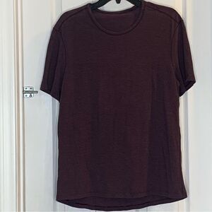 Lululemon 5 Year Basic Tee Heathered Bordeaux Drama Size Medium